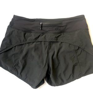 Lululemon Black Speed Up Short 4" Size 6 Preowned